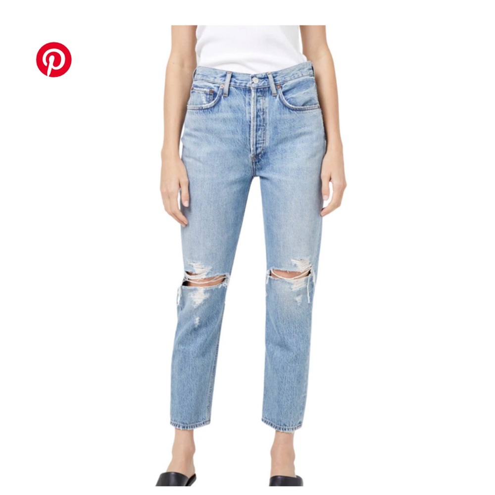 Agolde Riley High Rise Straight Jeans